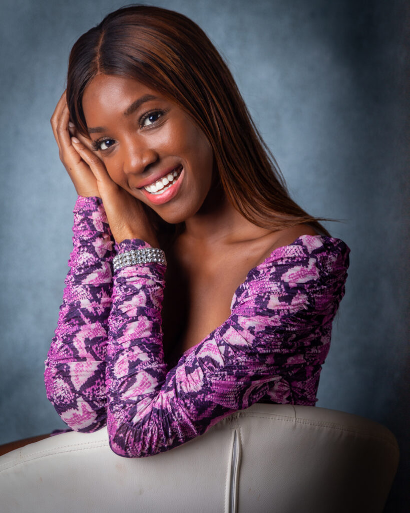 Professional head shot of smiling female model in Metro Atlanta