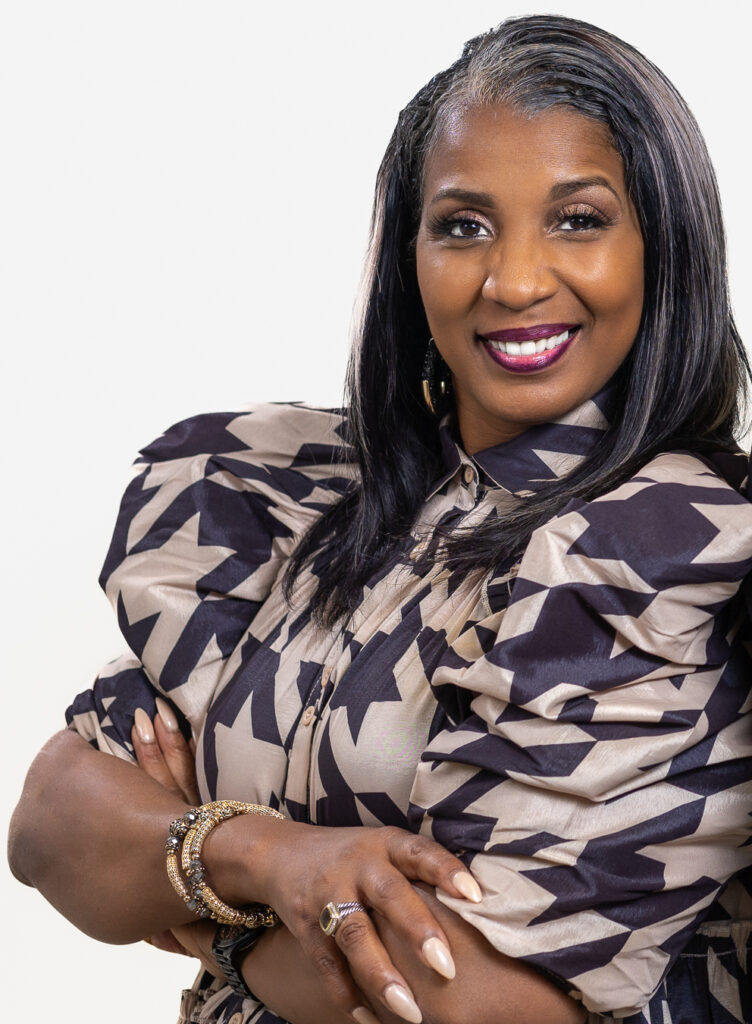 Professional head shot of smiling black woman in Metro Atlanta